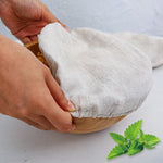 Sage Wood 4Pcs 100% Linen Bowl Cover