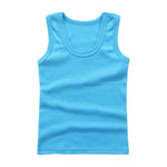 Stormy Mountain Solid Cotton Kids Tank Top