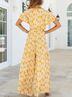 Pineapple Floral Cotton Viscose Womens Jumpsuit