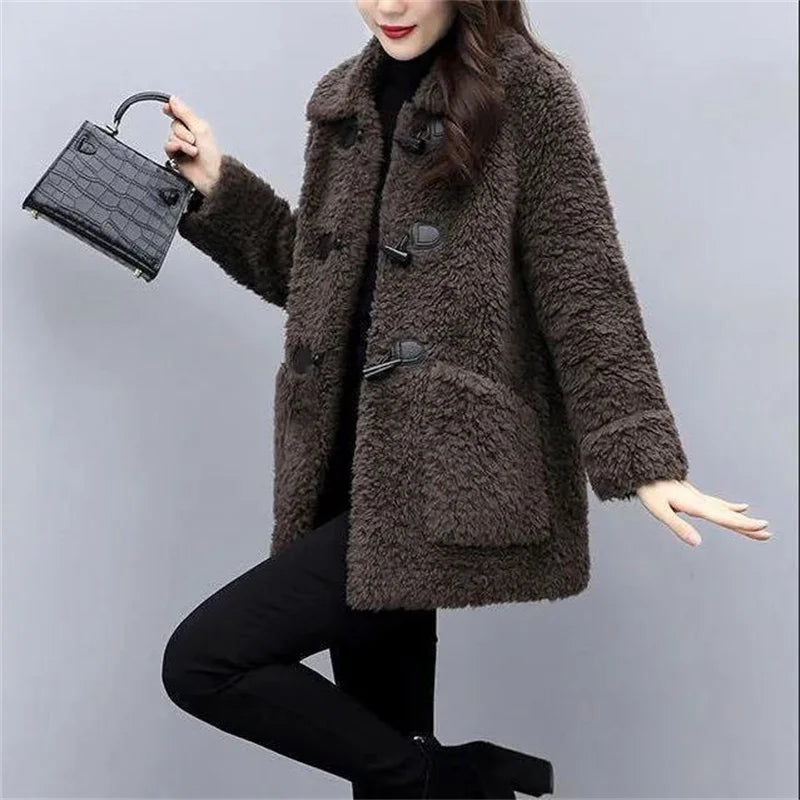 Winter GrainCashmere Wool Womens Coat