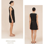 Fern Maple White Solid Dress Linen Womens Dress