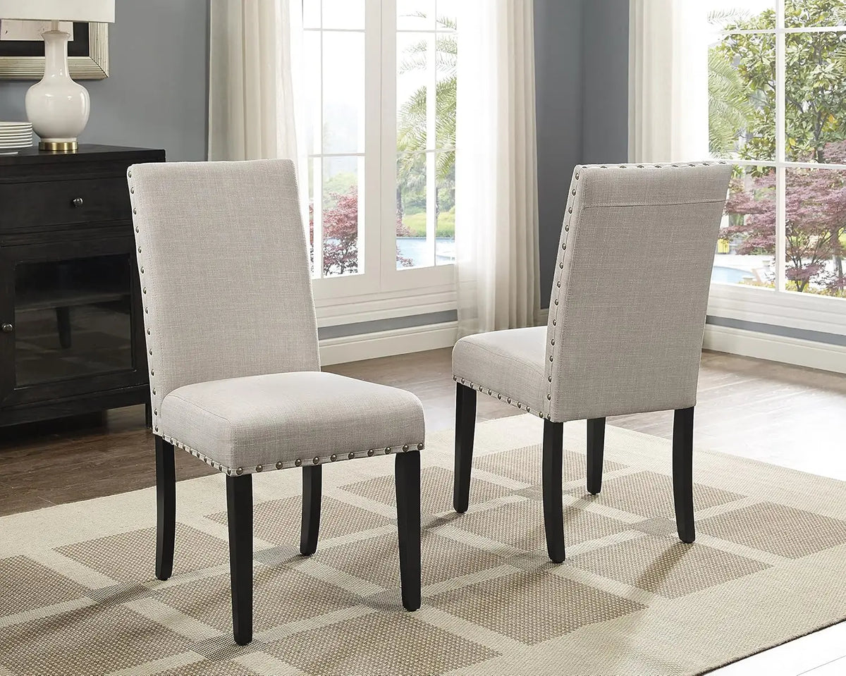 Mystic Forest Beige Linen Chairs