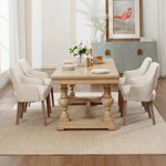Dusty Olive 4Pcs Linen Dining Chairs