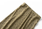 Green Dots Mulberry Silk Womens Skirt