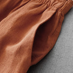 Toasted Orange Cotton Linen Womens Pants
