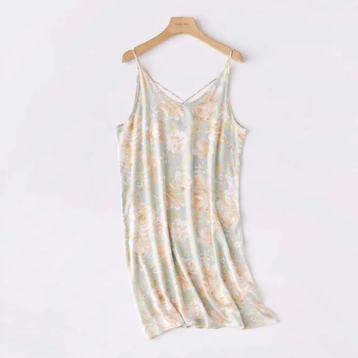 Moss Blossom Viscose Womens Lounge Nightgown