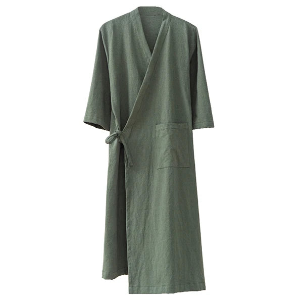 Mint Meadow Plain Dyed Bath Gown Cotton Womens