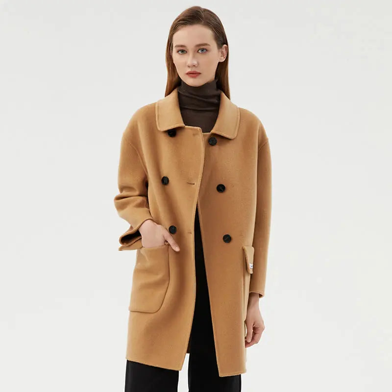 Cream Meadow Office 100% Wool Womens Coat