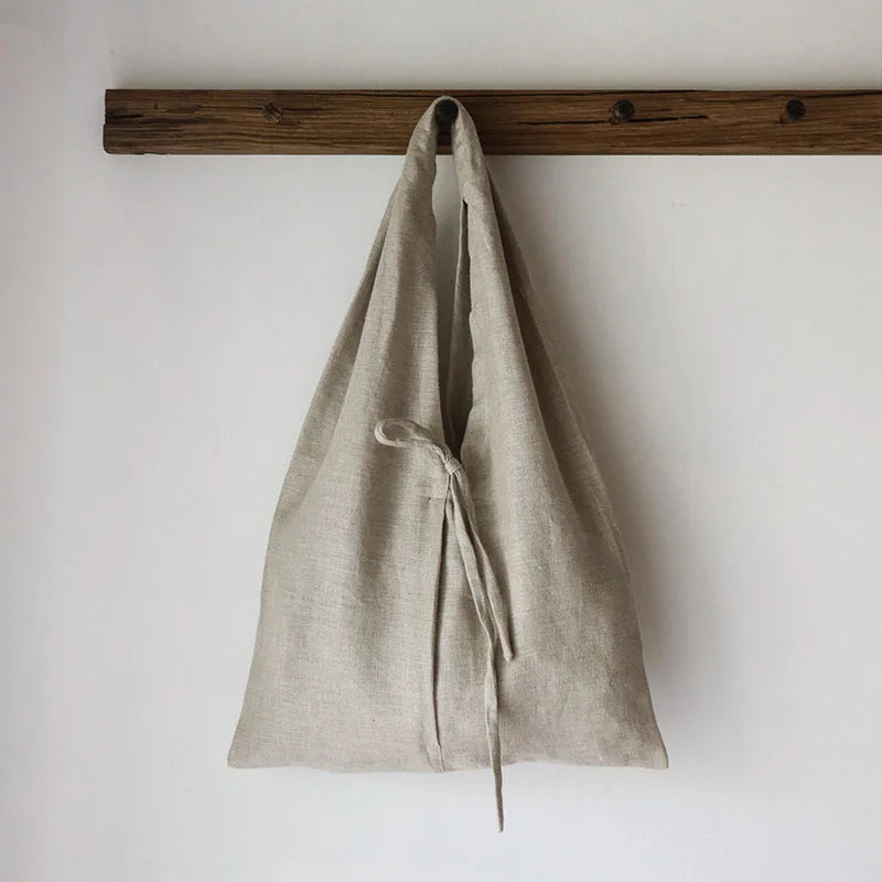 Golden Dune Linen Womens Shoulder Bag