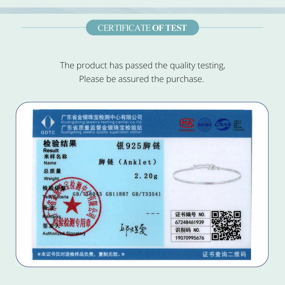 Silver Stream Womens 925 Sterling Silver Anklet