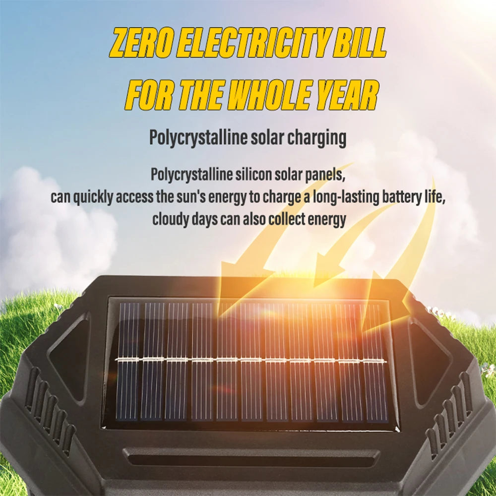 Energy Savers Decorative Wall LED Solar Powered Garden Lamp with Body Sensor