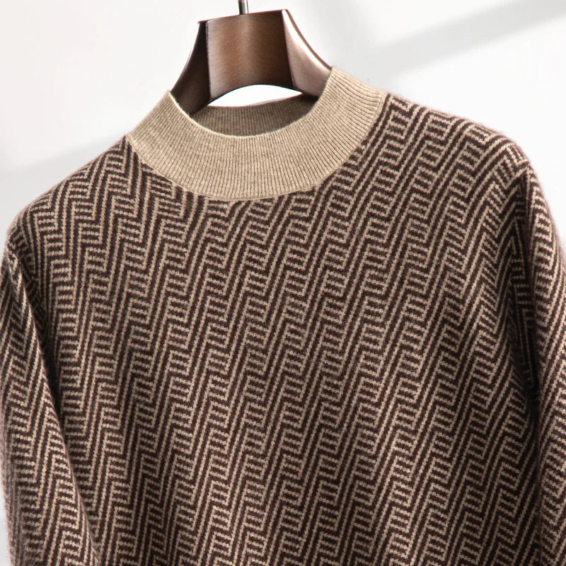 Velvet Maple Stripes Mens Sweater