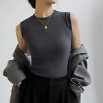 White Coral Cotton Womens Tank