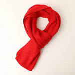 Red Berries Knit 100% Cashmere Womens Scarf