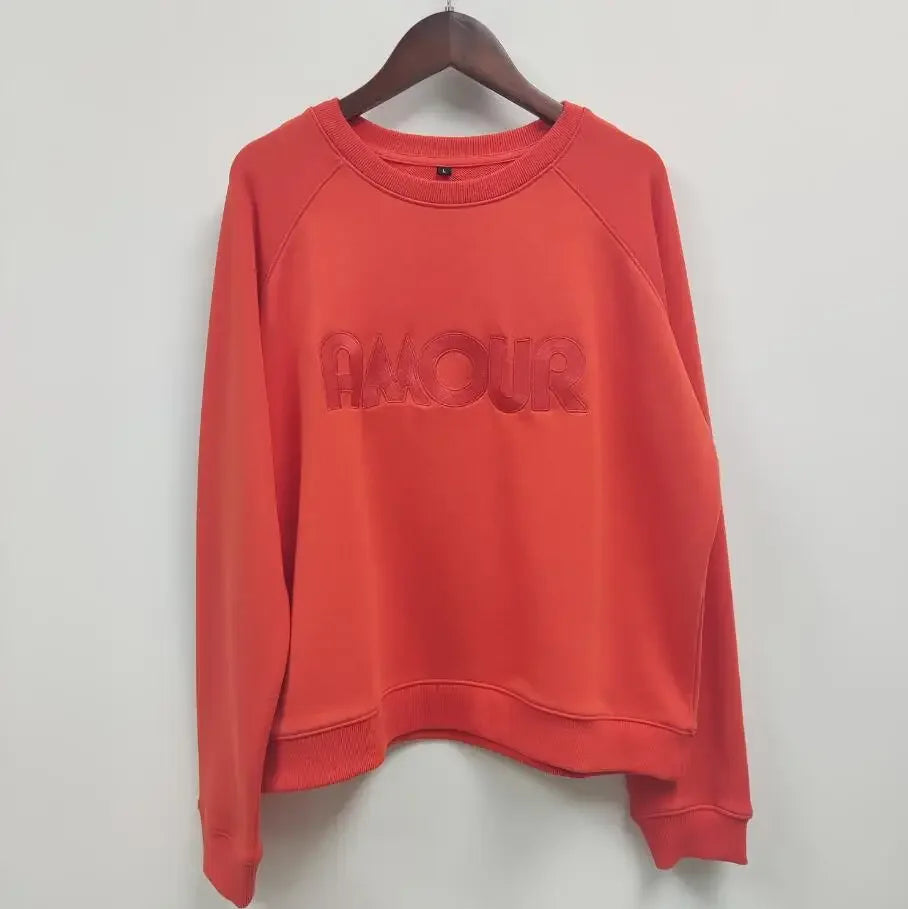 Earthy Maple Loose Womens Sweatshirts Cotton