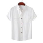 Spring Breeze Cotton Linen Mens Casual Shirt