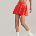 Sunset Rise 2Pcs Cotton Womens Tennis Skirt & Shirt Set