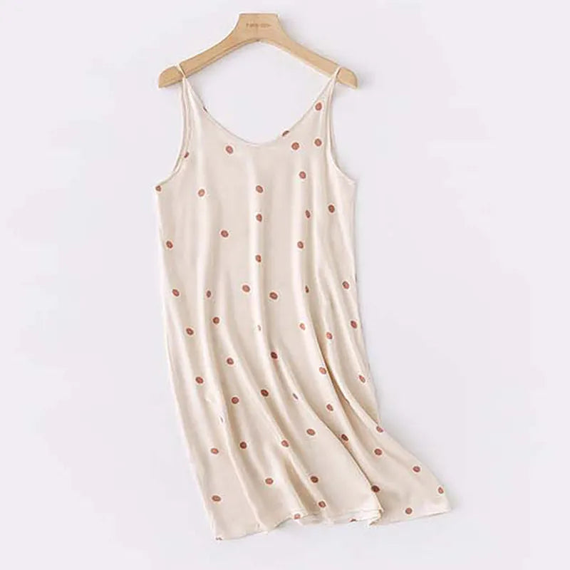 Moss Blossom Viscose Womens Lounge Nightgown