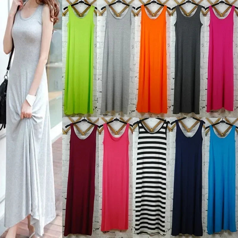 Breezy Coral Sleeveless Cotton Womens Dress