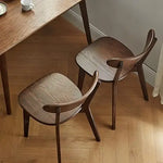 Sunlit Oak 2Pcs 100% Oak Wood Dining Chair