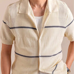 Sand Storm Cotton Linen Mens Cardigan