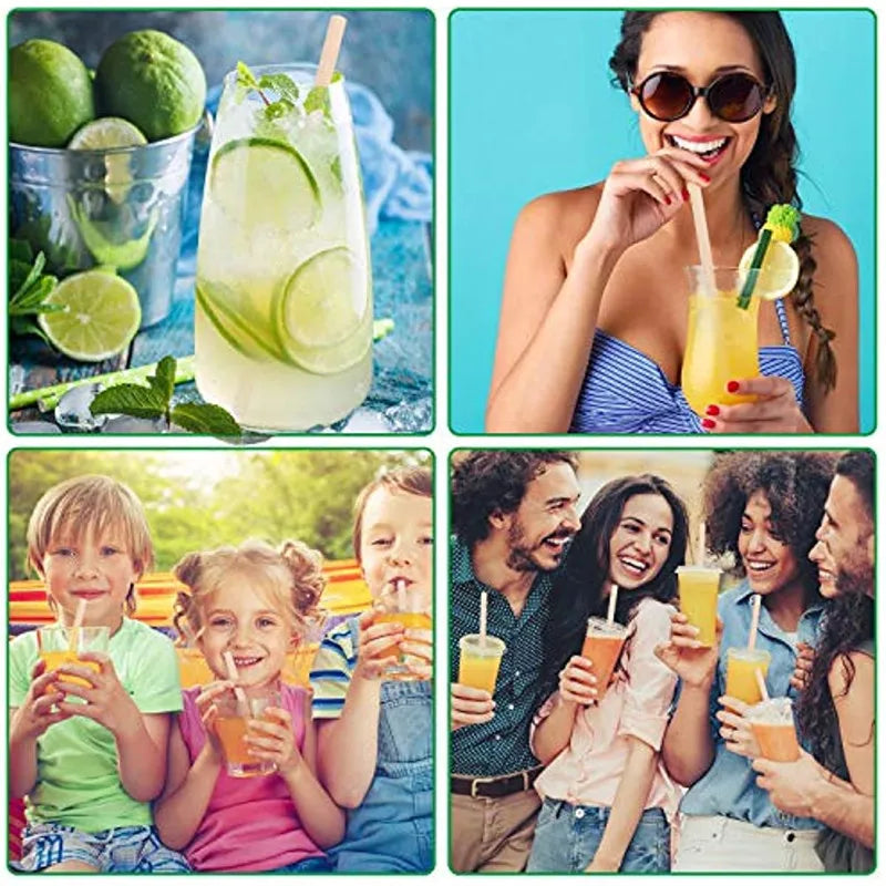 Azure Mist Reusable Bamboo Straws