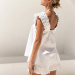 Spring Bloom Ruffles 100% Cotton Womens Top