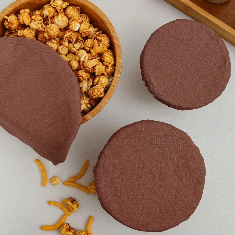 Sage Wood 4Pcs 100% Linen Bowl Cover