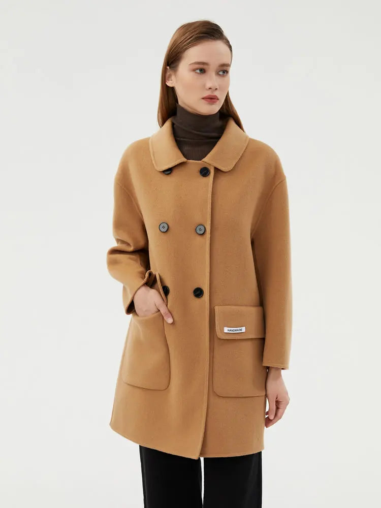 Cream Meadow Office 100% Wool Womens Coat