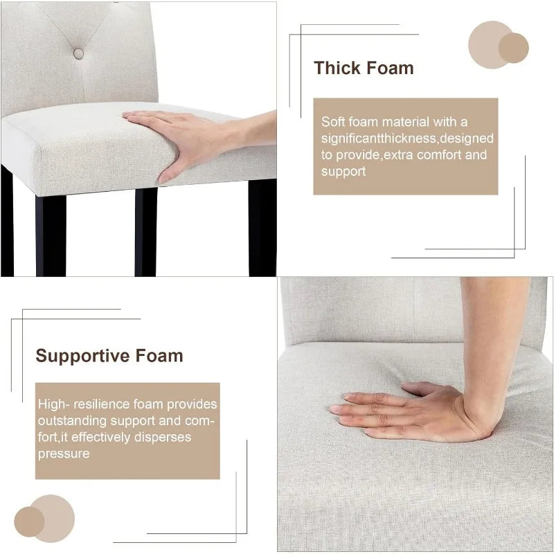 Serene Lagoon Linen Dining Chairs Set