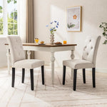 Serene Lagoon Linen Dining Chairs Set