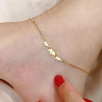 Golden Sunrise Solid 925 Sterling Silver Womens Ankle Jewelry