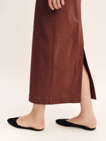 Crimson Sunset Womens Dress Cotton Linen