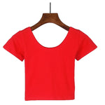 Nature Fit U-Neck Stretch Cotton Womens Crop Top