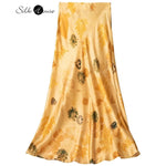 Sunlit Meadow 100% Silk Womens Casual Skirt