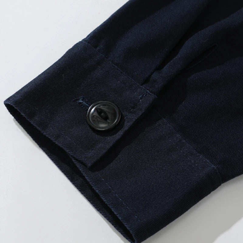 Twilight Azure Classic Cotton Mens Jacket