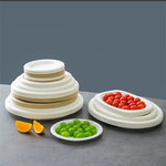 Crimson Dawn Blush Eco-Friendly Wood Disposable Plates