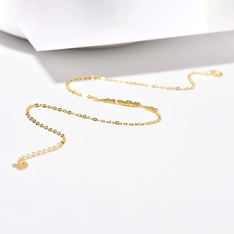 Golden Sunrise Solid 925 Sterling Silver Womens Ankle Jewelry