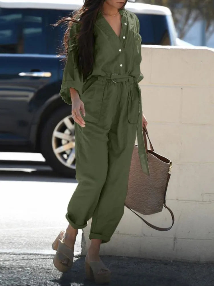 Misty Jade Womens Jumpsuit