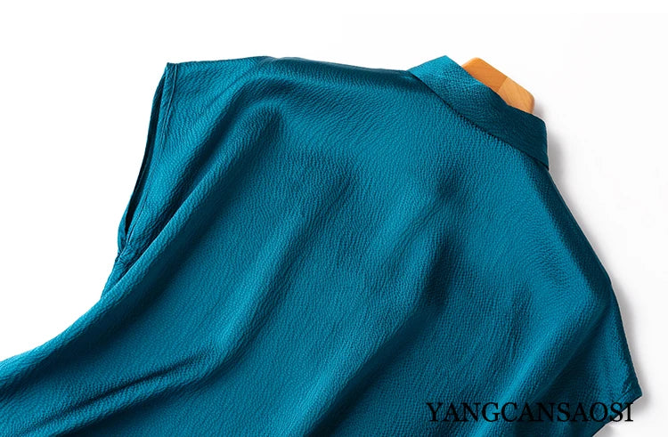 Pearl Dusk Office 100% Silk Womens Blouse