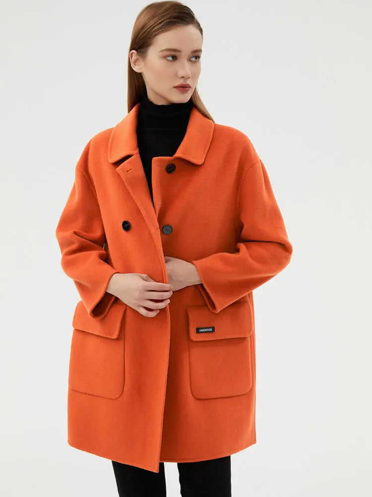 Cream Meadow Office 100% Wool Womens Coat