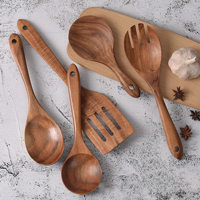 Forest Ember Unisex Wooden Kitchen Utensils Set Wood