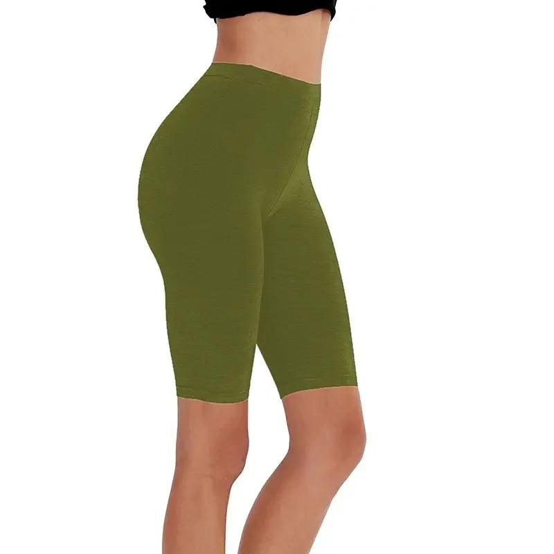 Green Grapes Activewear Knee Length Cotton Womens Leggings