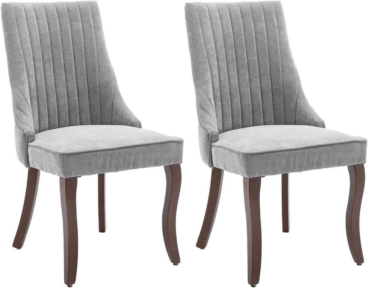Evergreen Mist Calm Linen Unisex Dining Chairs