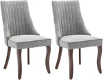 Evergreen Mist Calm Linen Unisex Dining Chairs