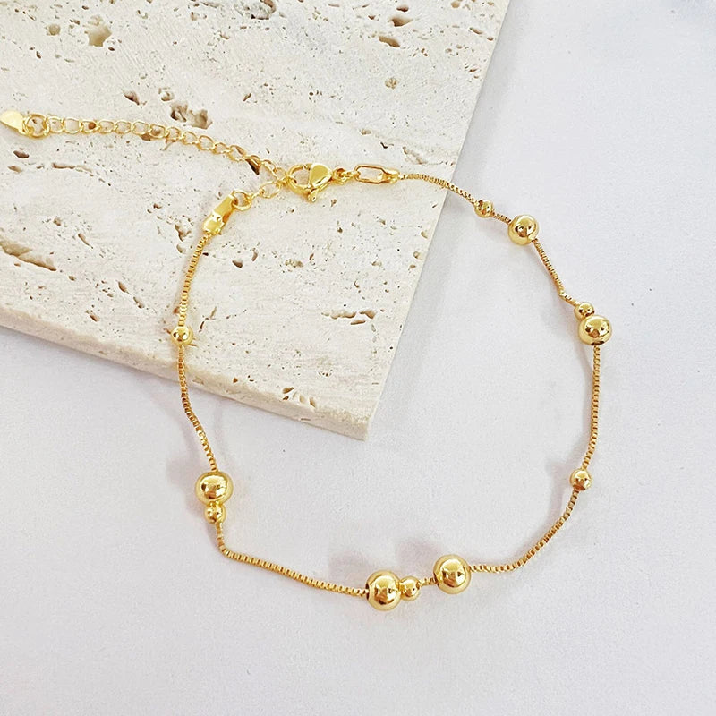 Serene Cloud Floral Silver Womens Ankle Bracelet