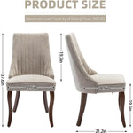 Evergreen Mist Calm Linen Unisex Dining Chairs