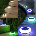 Energy Savers Outdoor Courtyard Waterproof LED Floor Solar Powered Garden Lamp