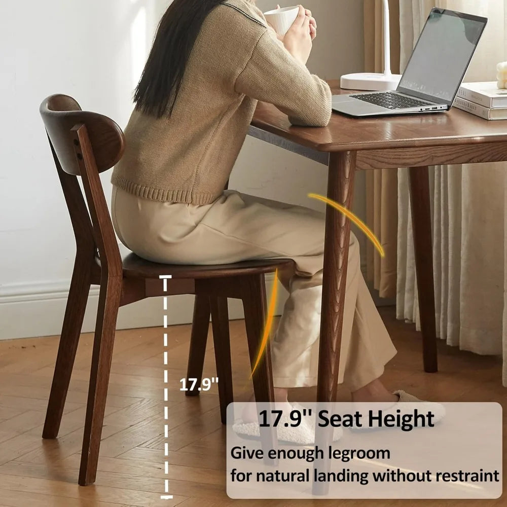 Golden Oak 6Pcs 100% Oak Wood Dining Chair