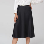 Velvet Soft Solid 19MM Mulberry Silk Womens Skirt